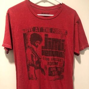 Hybrid Jimi Hendrix Shirt Red Men’s Medium
